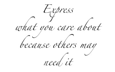 Experss What you care about quote